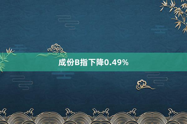 成份B指下降0.49%
